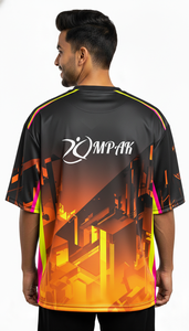 T-shirt de mode urbaine haut de gamme pour hommes, coupe ample, sublimation, style décontracté - Product Image 2