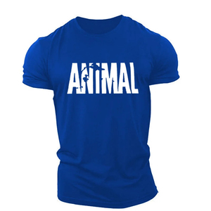 <b>Animal</b> Letter Print <b>Men's</b> Regular Fit Short Sleeve O-Neck Soft T-Shirt Casual Jersey Cotton Breathable Normcore/Minimalist - Product Image 4