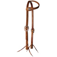 Stalle de tête perlée avec couvre-chef occidental noué Headstall Western Horse en cuir usiné à la main de qualité supérieure