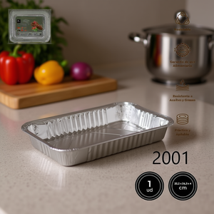 Barquette rectangulaire en aluminium 32,2x26,2x4cm - Product Image 2