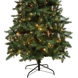 7.5ft YS Flocking Tied <b>Light</b> Christmas <b>Tree</b> Elegant and Luminous Holiday Decor - Product Image 5