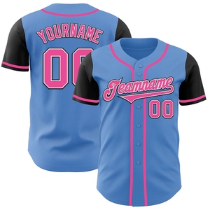 Maillot de baseball tendance bleu-jaune authentique OMMIZ INDUSTRY, personnalisé, le plus vendu en gros - Product Image 4