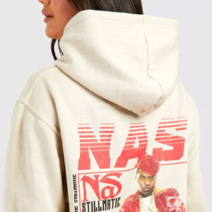 Sweat-shirt à capuche ample pour femme en coton épais, style streetwear moderne et décontracté, confortable pour l'hiver, imperméable - Product Image 4