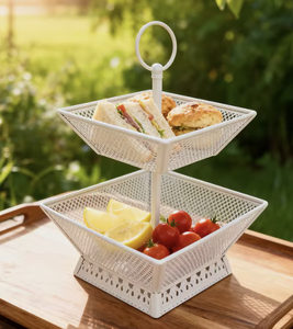 OEM/ODM Factory Direct Square Metal Fruit Basket Desktop <b>Vegetable</b> <b>Storage</b> Rack Multifunctional Snack Organizer Basket - Product Image 4