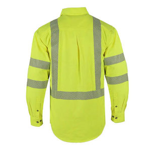 Camisa de Trabajo Profesional Reflectante e Impermeable de Algodón y Poliéster, Manga Larga, Ropa de Seguridad de Alta Visibilidad, Logotipo Personalizado - Product Image 3