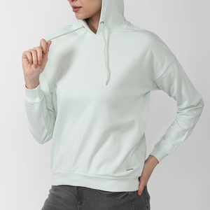 New custom Wholesale Latest Design New Arrival Women <b>Pullover</b> Hoodie & Sweatshirt Solid Color Custom Logo Blank Women Hoodies - Product Image 4