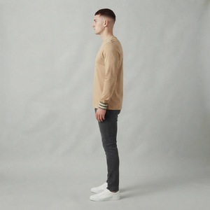 T-shirts en maille 100 % polyester personnalisés de haute qualité pour hommes, coupe décontractée, manches courtes, col rond, HAWK EYE SPORTS 180g - Product Image 3