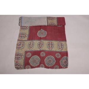 Colcha Kantha Gudri de Algodón Indio, Estampado Vintage, Reversible, para Sofá, Cama y Dormitorio - Product Image 5