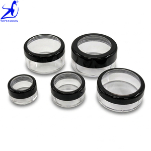 50pcs Made in Taiwan Empty Cosmetic 10g Clear <b>Plastic</b> <b>Jar</b> Black Rim Acrylic Window Threaded Cap Skin Care Facial Cleanser Lotion - Product Image 6