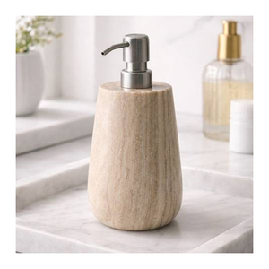 Distributeur de savon en marbre naturel de qualité supérieure, écologique, imperméable, durable, design minimaliste pour salle de bain moderne, cuisine, maison - Product Image 1