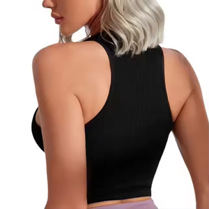 Women's Tank <b>Tops</b> Camisole Sleeveless Racerback Neckline 86% Nylon 12% Spandex Knitted Quick-Dry Breathable Fitness Customizable - Product Image 3