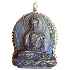 Colgantes Religiosos de Aleación de Cobre con Diseño de Buda y Coral, Temática de la Paz - Product Image 2