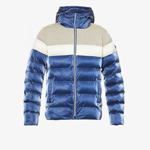 Customized Cold Weather <b>Winter</b> 2025 Waterproof Reversible Hooded Puffer Jacket with Front Logo <b>Thick</b> 100% Nylon Unisex <b>Coat</b> - Product Image 5