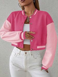 Chaqueta Varsity Premium OEM para Hombre, Estilo Urbano, con Mangas de Cuero y Forro Polar, Chaqueta de Invierno con Parches para Mujer - Product Image 6