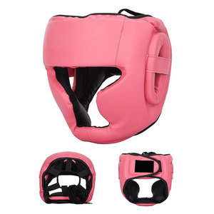 Professional Leather Boxing Headgear Double Visor Face Protection Breathable Sparring <b>Training</b> <b>Head</b> Guard Wholesale - Product Image 1