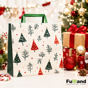 Paper Bag with Handle White Kraft Happy Halloween Gift Bag Water Based Inks Private Label - Product Image 1
