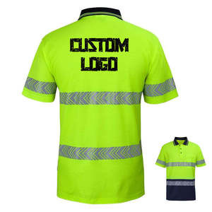 Nouveau design, chemises de sécurité personnalisées, polo haute visibilité, t-shirt réfléchissant en plusieurs couleurs unies, prix bas - Product Image 6