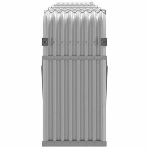 Porte-bûches en acier galvanisé gris clair 118,1x17,7x39,4 pouces pour cheminées et accessoires - Product Image 5