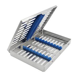 Cassette de Instrumentos Dentales de Acero Inoxidable de Alta Calidad, 10 Piezas, Bandeja para Esterilización en Autoclave, Certificación CE, Java Surgical - Product Image 1