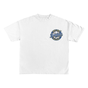 Brand Name Men's <b>White</b> Short Sleeve T-Shirt O-Neck Regular Fit Casual Printed Logo Front 100% Cotton Jersey Breathable Boxy <b>Tee</b> - Product Image 1