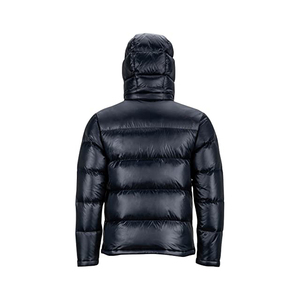 High Quality <b>Leather</b> Puffer <b>Jacket</b> with Hood Heavyweight <b>Winter</b> Warm Bubble Coat Insulated Padded Outerwear Casual Windproof - Product Image 4