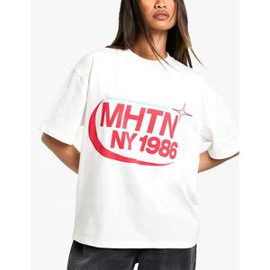 Camiseta de algodón para mujer Diseñador Liso O-cuello Manga corta Color y tamaño personalizados Venta al por mayor Camiseta en blanco - Product Image 1