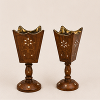Moderner Holz-Bakhoor-Brenner mit Blumenintarsien, umweltfreundlicher Räucherstäbchenhalter, luxuriöser Mabkhara Oud-Brenner für die Frühlings-Heimdekoration