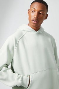Custom Logo Oversized Hoodie <b>Men</b> Hooded Heavyweight Distressed Cotton Fleece Sweatshirt <b>Pullover</b> OEM Autumn Wear Wholesale - Product Image 2