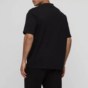Men's Casual T-Shirt High Quality 100% Cotton Customizable Solid Color Neck Short Sleeve 180 Grams Fabric <b>Weight</b> <b>Blank</b> Design - Product Image 2
