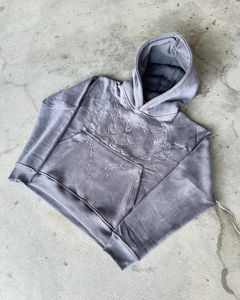 Sudadera con Capucha Oversize de Forro Polar para Hombre, Estilo Gótico Invernal, Bordado Retro Americano, Hip Hop, Manga Larga, Secado Rápido, Transpirable - Product Image 3