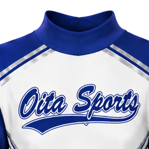 Maillot de sport à manches longues sublimé bleu roi et blanc pour équipe athlétique – Performance, entraînement, compétition - Product Image 3