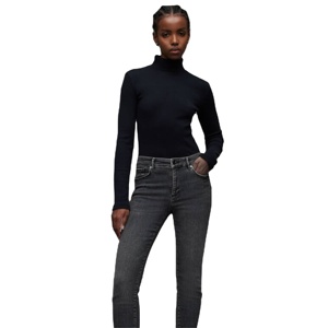 Nueva fábrica de moda al por mayor pantalones vaqueros ajustados de marca pantalones de talla grande vaqueros rectos de mujer - Product Image 1