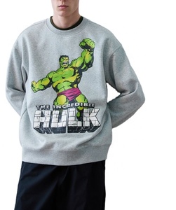 Sudadera de Algodón 100% de Alta Calidad, Personalizada OEM, para Hombre, Tallas Grandes, Estampada, con Forro de Punto, Alto GSM, Hombros Caídos, Estilo Holgado - Product Image 1