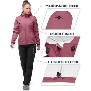 Women Softshell <b>Jacket</b> Breathable Performance <b>Jacket</b> Comfortable Outdoor Sports Apparel Women Softshell <b>Jacket</b> - Product Image 2