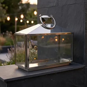 ARTISAN DESIGN Metal steel <b>Lantern</b> <b>Candle</b> Holder with Glass Panels and Handle for Home Decoration wedding party gift <b>lantern</b> - Product Image 3