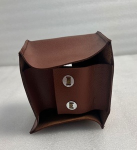 Porte-mouchoirs décoratif en cuir avec fermeture à bouton métallique pour chambre à coucher, table basse et bureau - Product Image 2