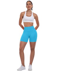 Butt Lifting Shorts For Women Workout Gym Biker Shorts High Waisted Tummy Control Running Sports Yoga <b>Booty</b> Scrunch Butt Shorts - Product Image 4