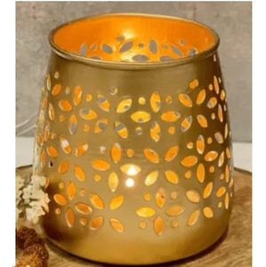Wedding Decorations <b>Table</b> Decor <b>Christmas</b> <b>Gift</b> Metal Candle Votive Holder Gold Plated Tea Light Holder With White Resin Base - Product Image 4