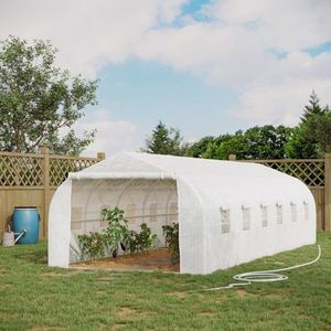 Serra 26x10x7 piedi, facile da montare, con ingresso, in PE resistente, metallo, plastica, acciaio, legno, legno trattato a pressione, Mylar, per giardinieri - Product Image 3