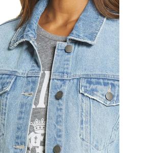 Chaqueta de Mezclilla para Motocicleta de Invierno para Mujer, Manga Larga, Ecológica, Reversible, Cuello en V, 100% Algodón, Cierre de Botones, Corte Ajustado, Estilo Casual Deportivo - Product Image 2