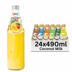 Bebida de Leche de Coco en Lata de Aluminio de 500ml, Sabores Variados, Marca VINUT, Fabricante OEM/ODM, Venta al Por Mayor, Brix 10%, 18 Meses de Caducidad - Product Image 1