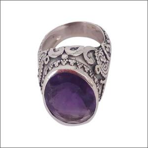 Bague en argent 925 avec pierre précieuse améthyste, design fantaisie, 925artpalace - Product Image 3