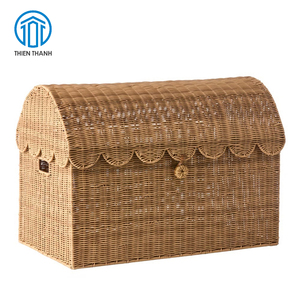 Coffre de rangement en rotin naturel fait main, best-seller, de haute qualité, en osier, pour couvertures et jouets, élégant meuble de maison - Product Image 3