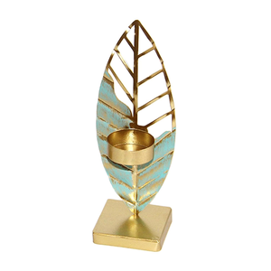 Support de bougie décoratif finition or, porte-bougie chauffe-plat, décoration de table, accent décoratif pour salon, chambre, événement de mariage - Product Image 1