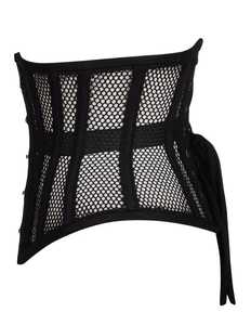 Faja Reductora de Cintura de Malla de Algodón Negro para Mujer, Control Firme, Diseño de Gancho y Ojo, Transpirable, Sin Costuras, 6 Piezas - Product Image 2