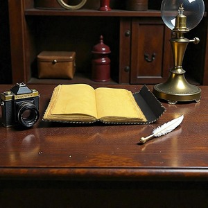 Embossed Leather Journal with Gemstone <b>Lock</b> | Handmade Antique Diary - Product Image 3