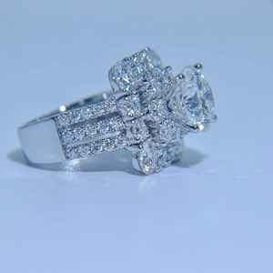 High Quality Diamond Engagement Wedding <b>Fine</b> <b>Rings</b> VVS Diamond IGI Certified Women's S925 Silver Customized Size Diamond <b>Ring</b> - Product Image 3