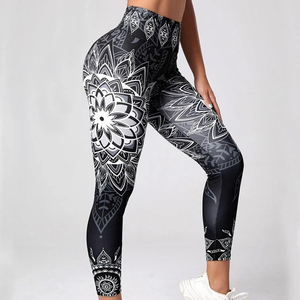 Custom Logo Yoga Gym Wear Women Leggings Sports Wear Compression <b>Tights</b> for Sale Women Legging - Product Image 6