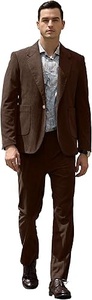 Men athletic fit <b>pant</b> coat suit stretch fabric modern business wear - Product Image 4