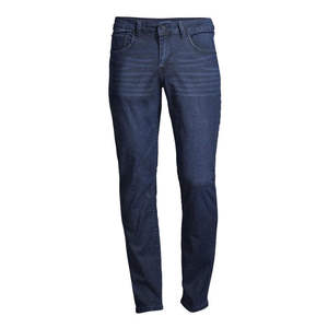Jeans de mezclilla ajustados para hombre, tela elástica, corte recto, estilo casual, para uso diario. - Product Image 5